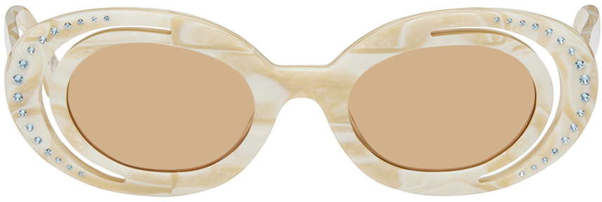 Marni Off-white Zion Canyon Sunglasses In Cream