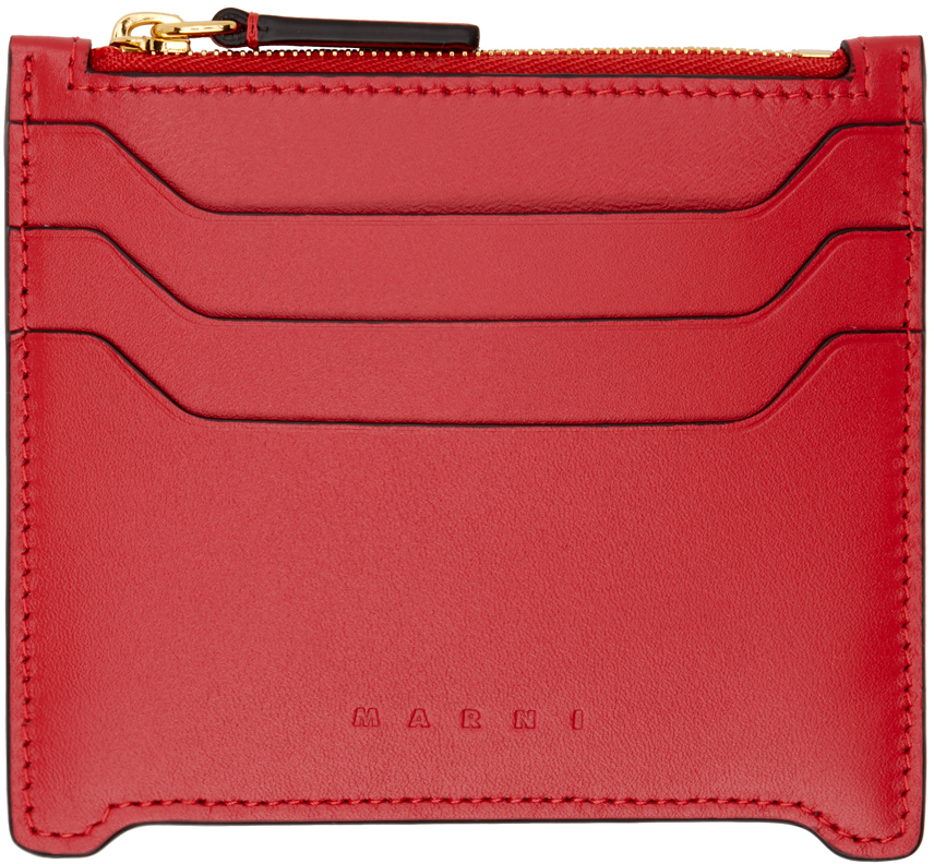 Red Leather Trunkaroo Card Holder