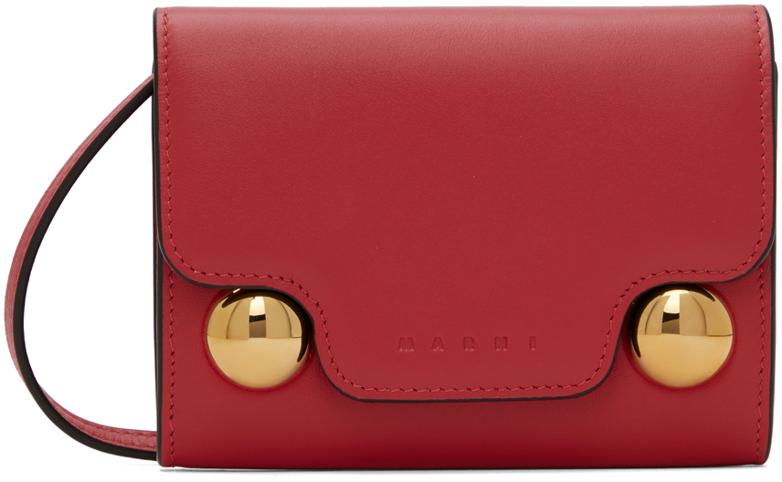 MARNI RED COIN HOLDER WALLET 