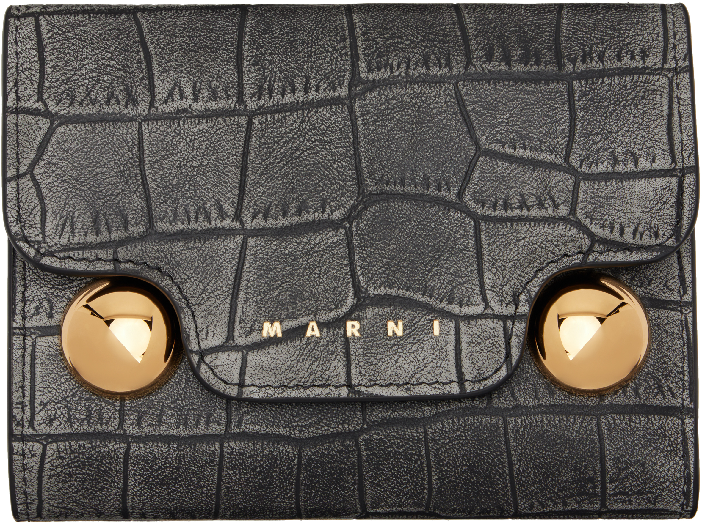 Marni Black Trunkaroo Trifold Wallet