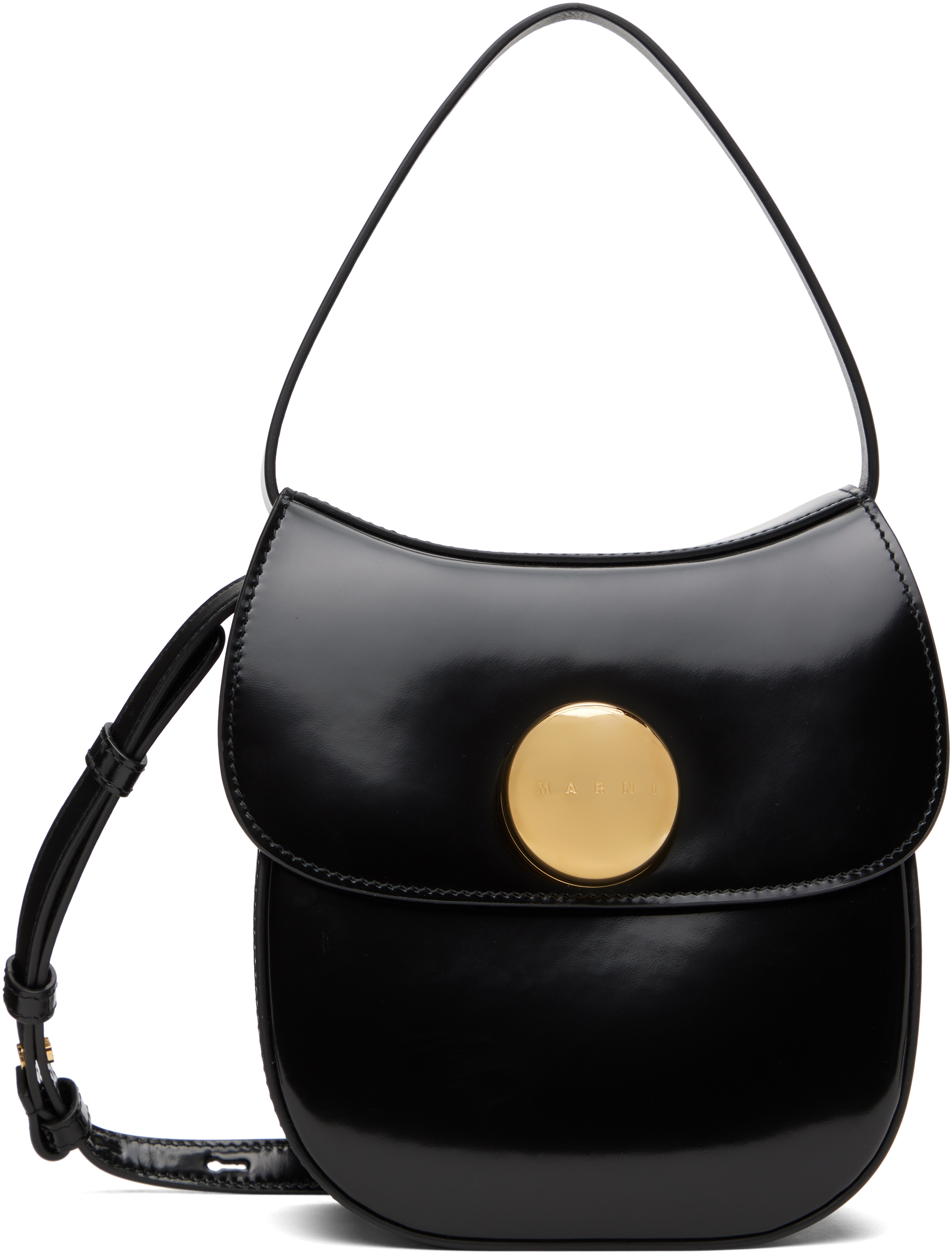 Black Leather Butterfly Small Bag