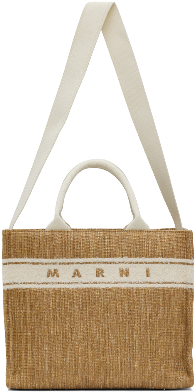 Tan Small Tufted Logo Tote