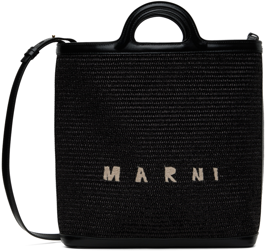 Shop Marni ブラック Tropicalia クロスボディ トートバッグ In 00n99 Black