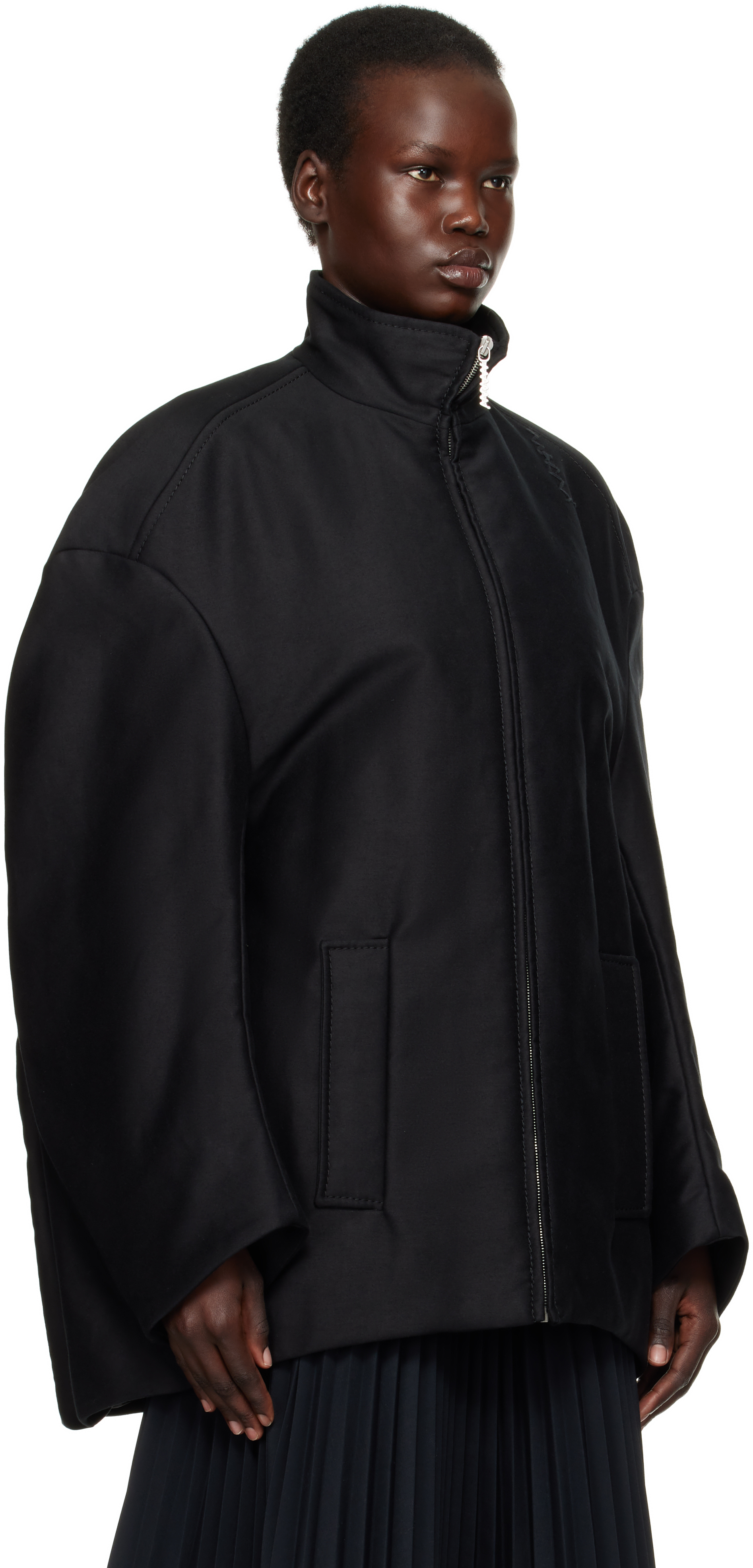 Marni Bomber Jacket In 00n99 Black