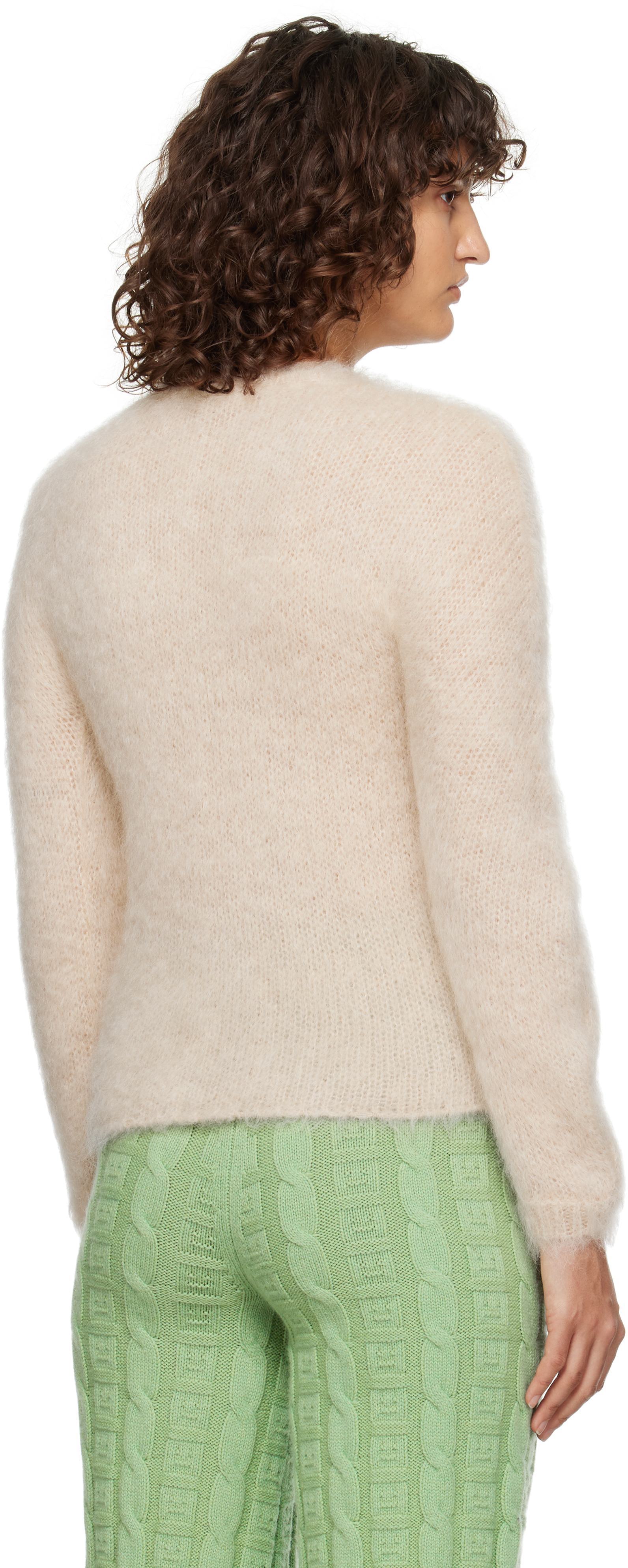 Marni Beige Fuzzy Wuzzy Sweater In 00c15 Pale Peach