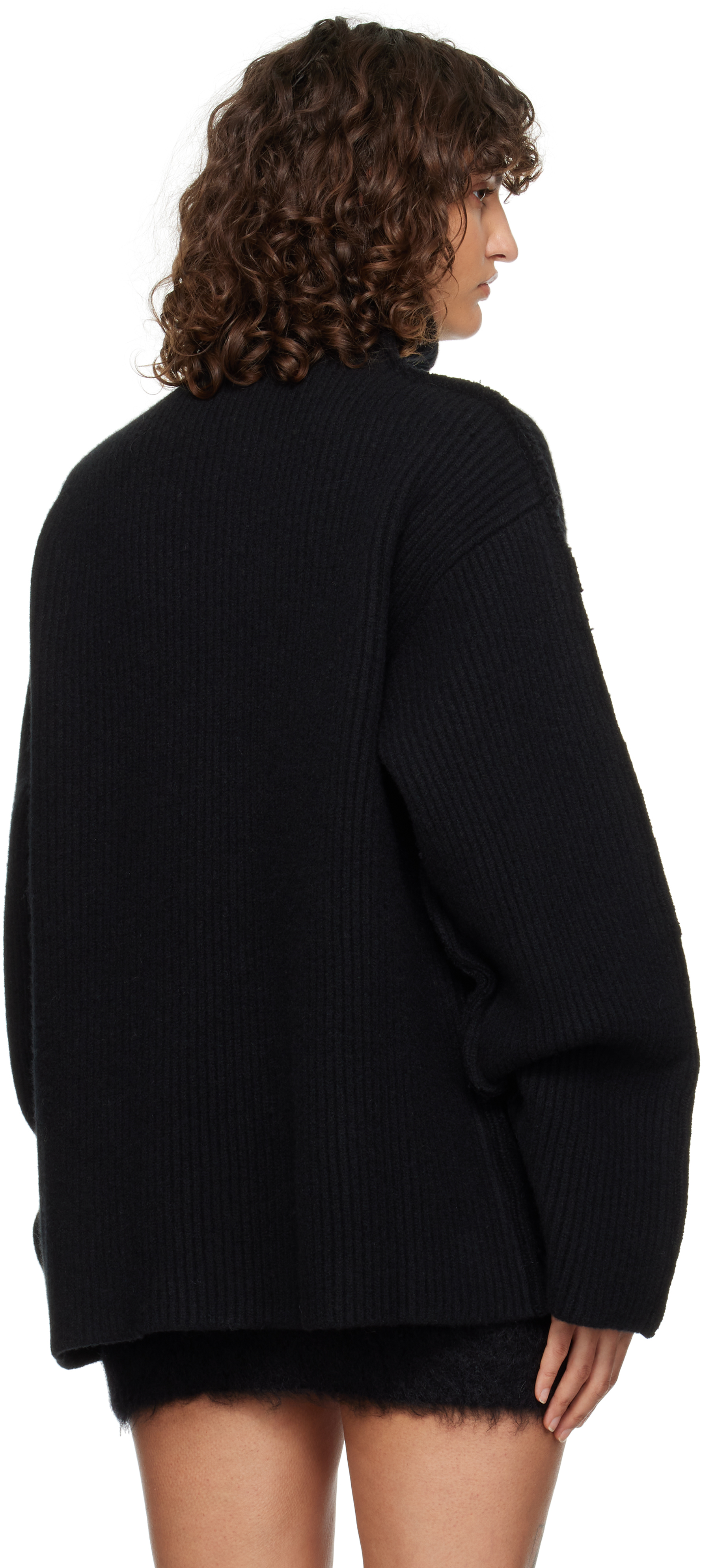 Marni Black Wool Turtleneck In 00n99 Black