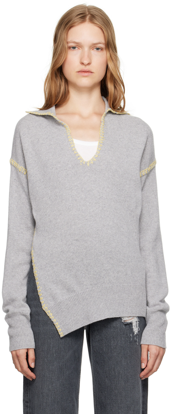 Shop Marni Gray Mending Sweater In 00n38 Inox