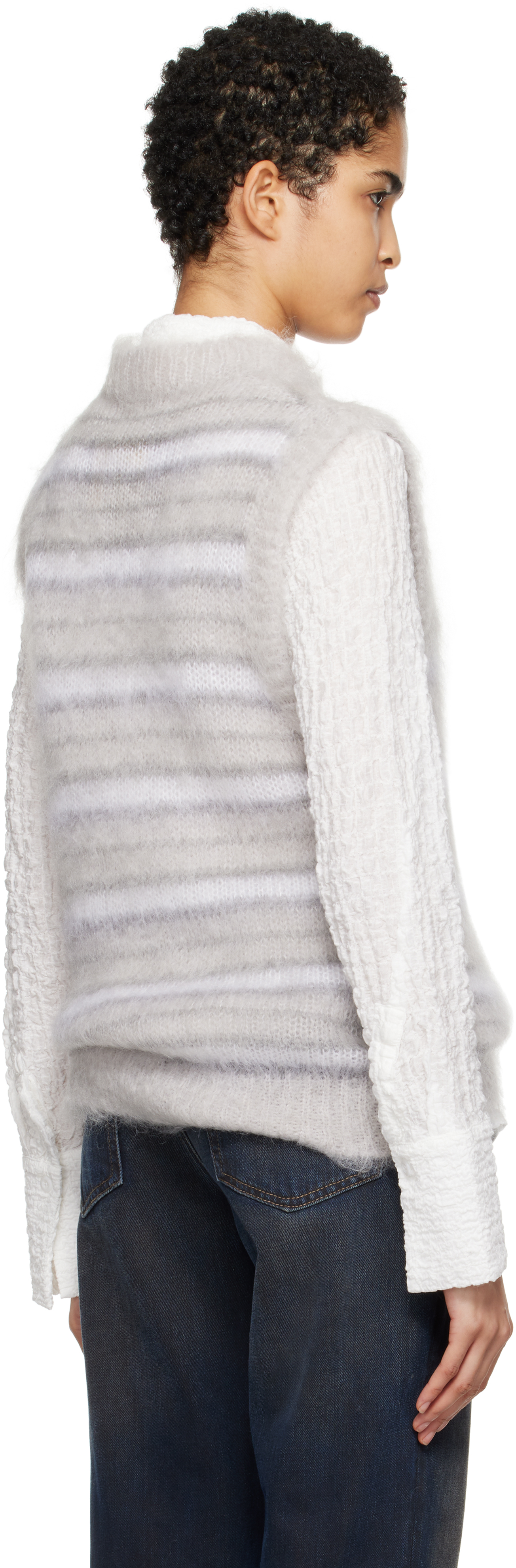 Marni Gray Fuzzy Wuzzy Vest In Rgn02 Tonic