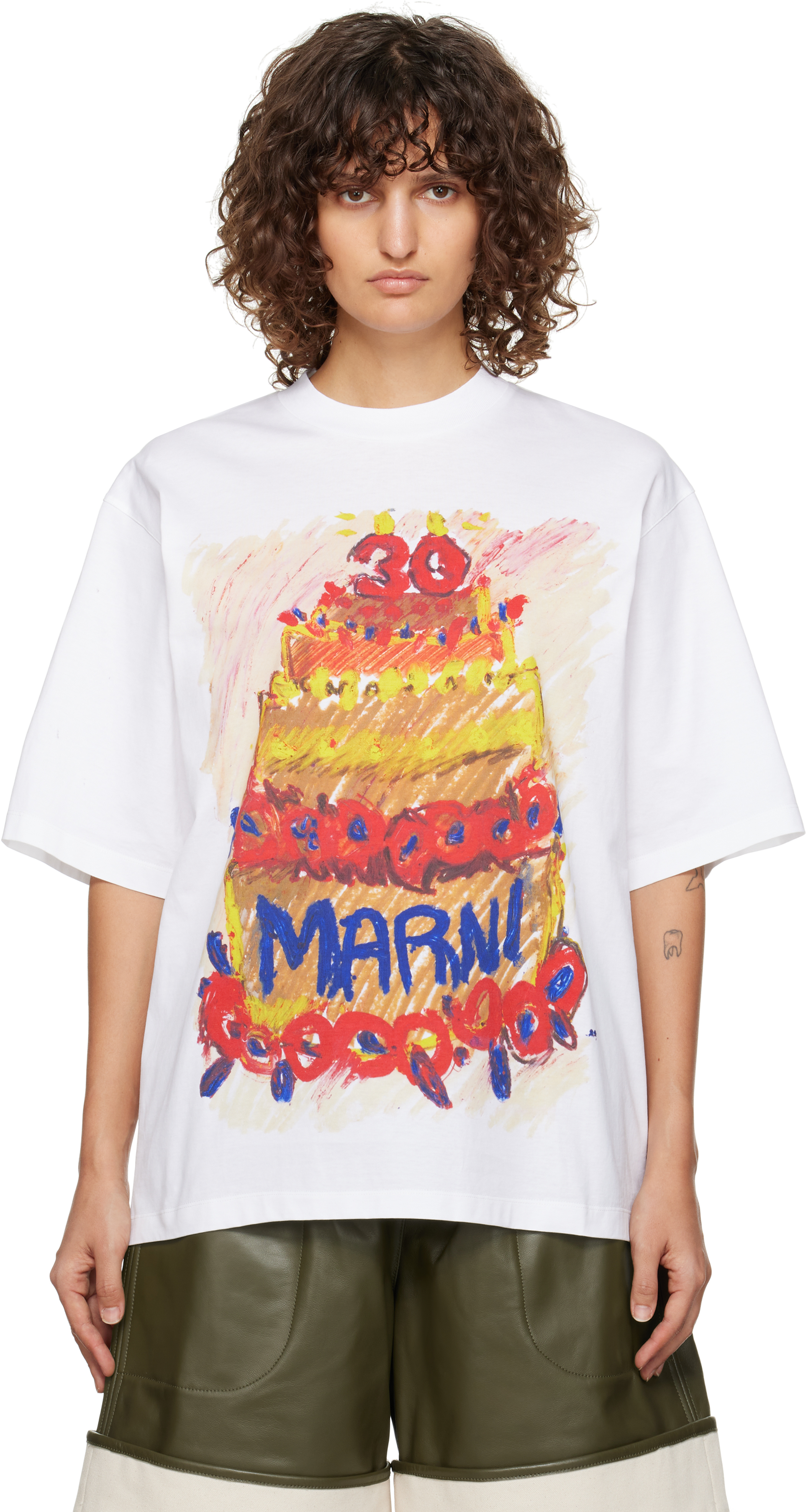 【関税込み】Marni ホワイト Marni 30th Anniversary Tシャツ Marni White Marni 30th Anniversary T-shirt Marni