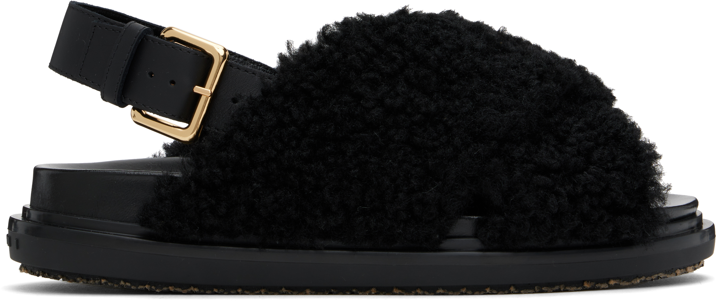 ★MARNI★ Shearling Fussbet Sandals Black SBMS004601LM07100N 24590127_54670660_1000.jpg
