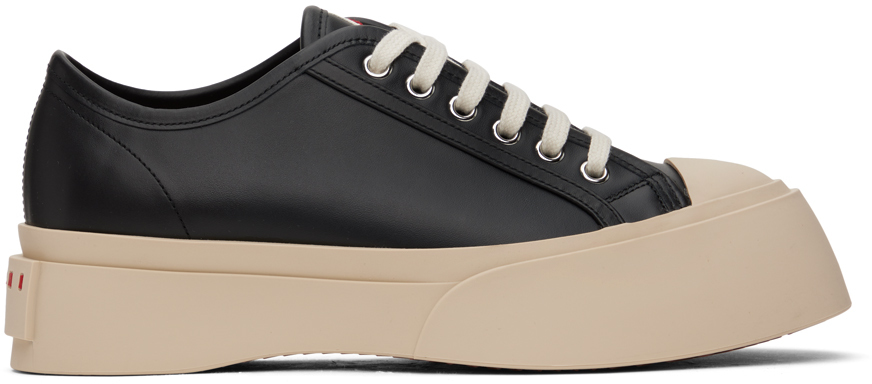 Black Nappa Leather Pablo Lace-Up Sneakers by Marni on Sale