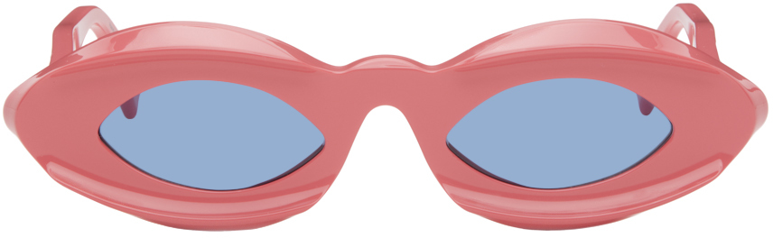 Shop Marni Pink Dark Doodad Sunglasses