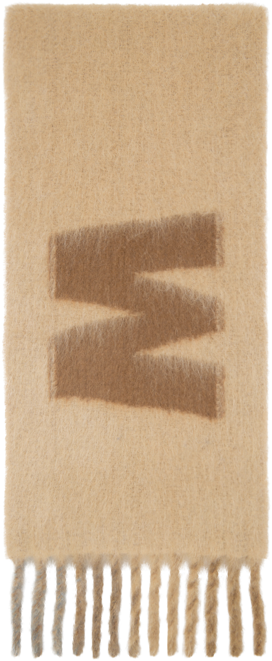 スカーフ MARNI 'Maxi Marni' scarf Beige SCMC0103A0UAW017 Beige Maxi Logo Scarf by Marni on Sale