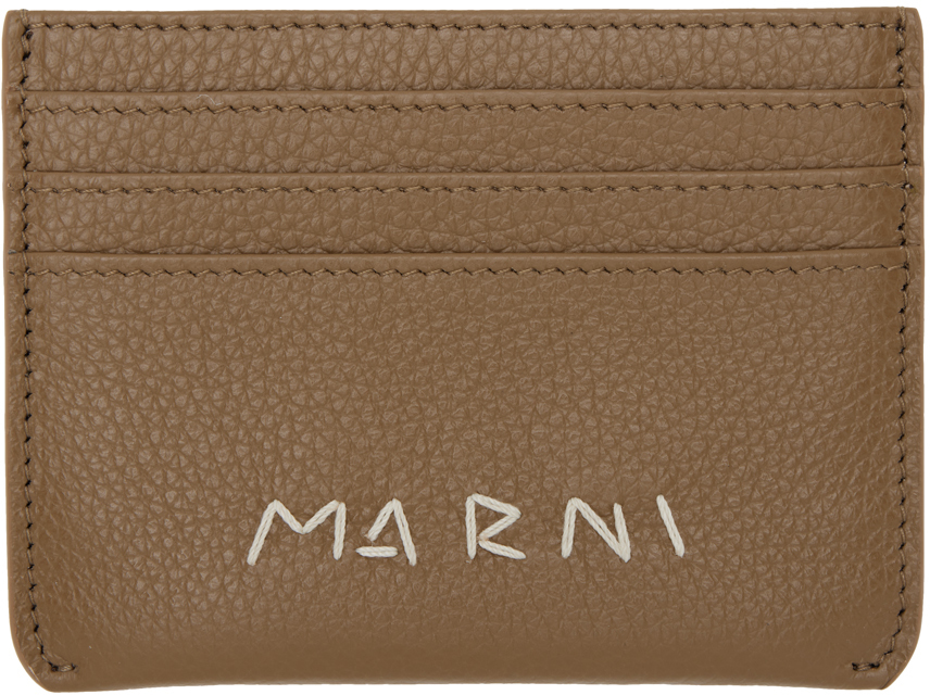 Black Leather 'Marni' Mending Card Holder