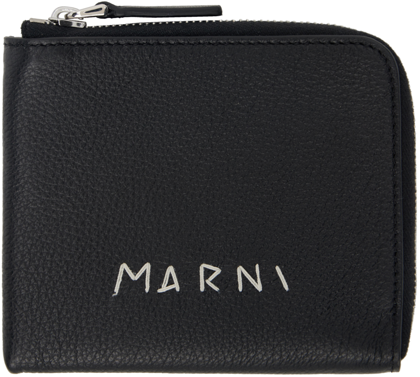 Shop Marni ブラック  Mending ジップアラウンド ウォレット In 00n99 Black