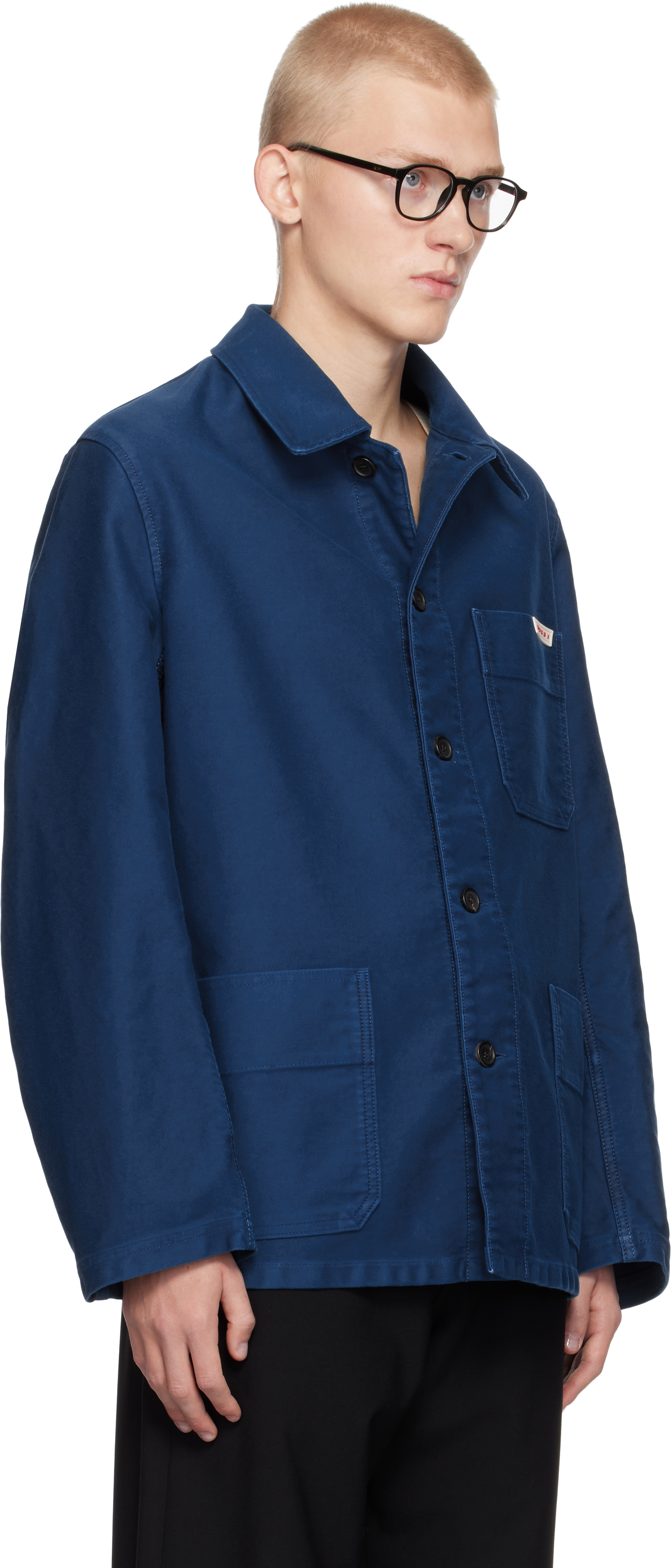 Marni Blue Workwear Jacket In 00b56 Royal