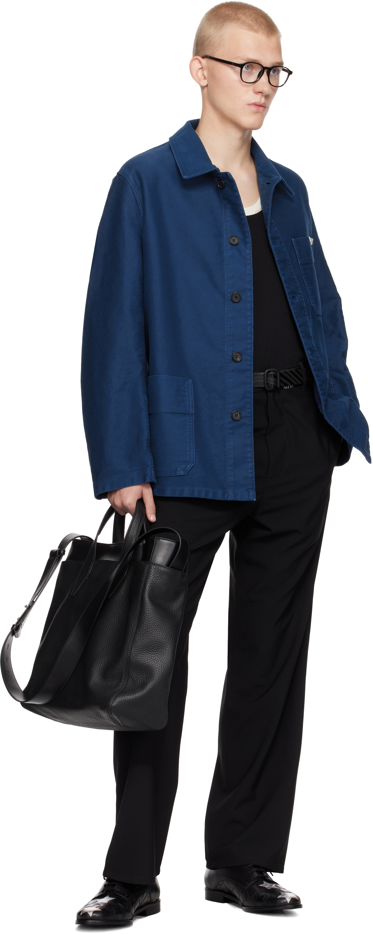 Marni Blue Workwear Jacket In 00b56 Royal
