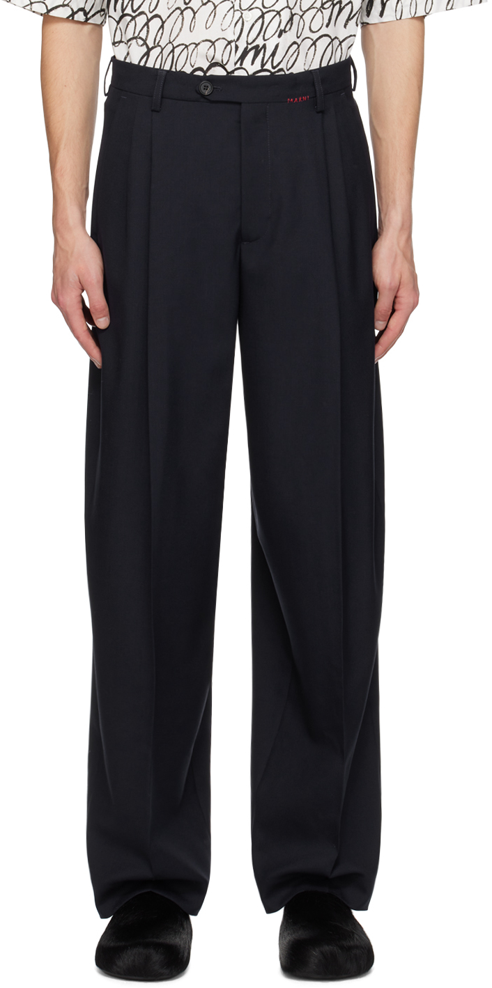 Gray Pleated Trousers