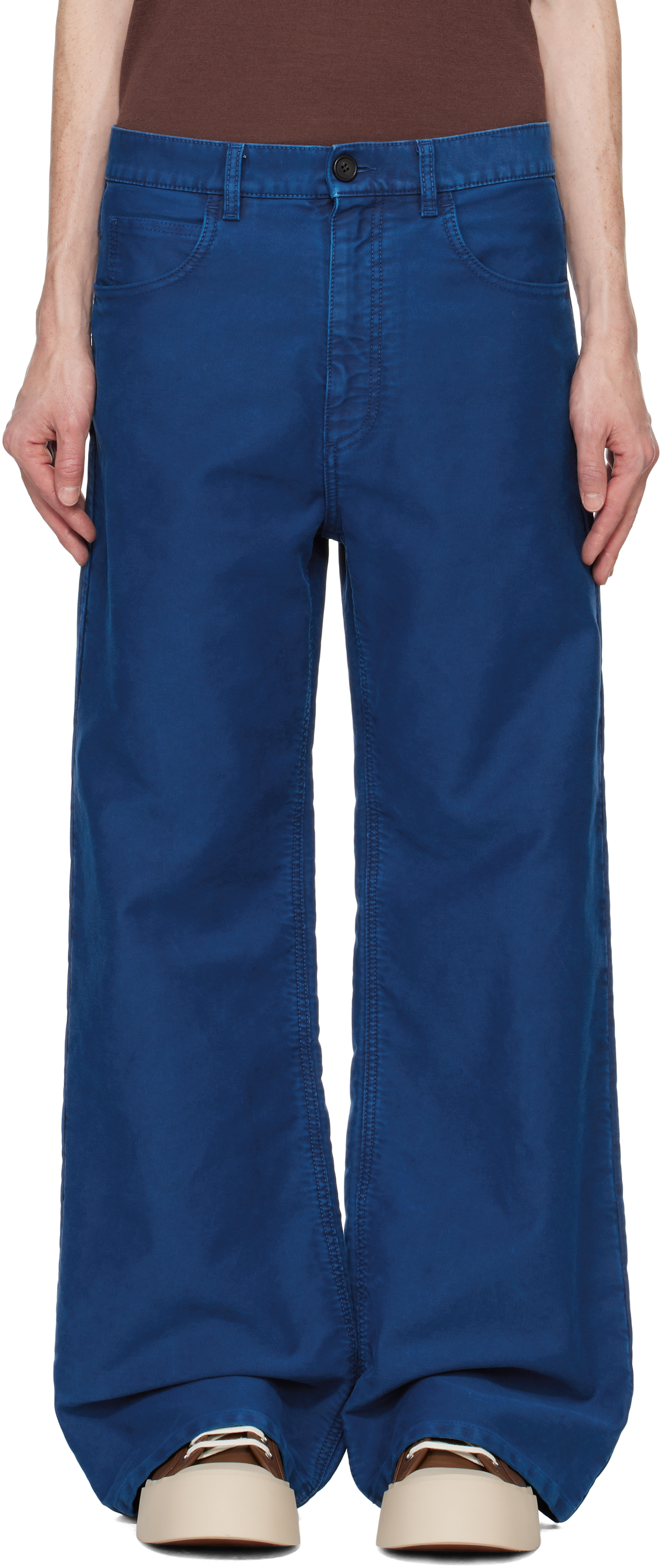 Shop Marni Blue Overdyed Jeans In 00b56 Royal