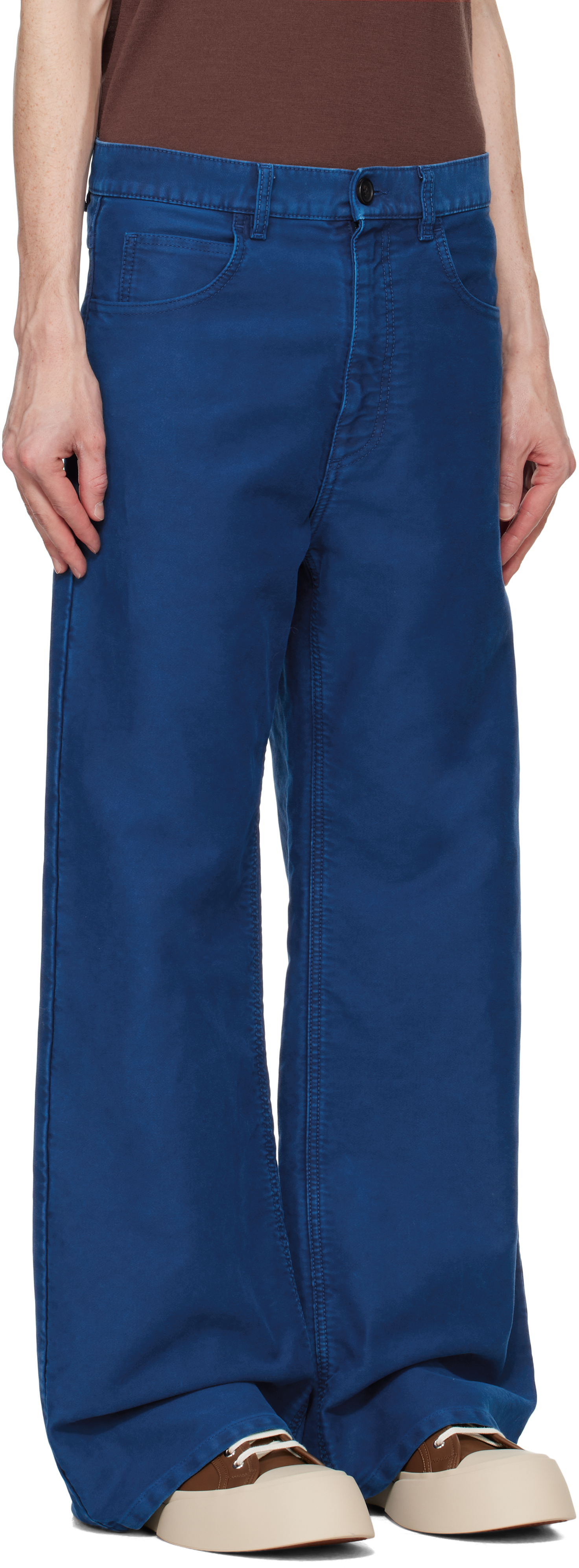 Shop Marni Blue Overdyed Jeans In 00b56 Royal