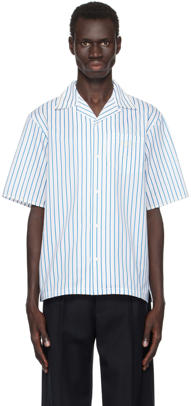 MARNI ホワイトストライプ 半袖シャツ MARNI マルニ トップス Tシャツ クルーネック HUMU0198X0 UTC446