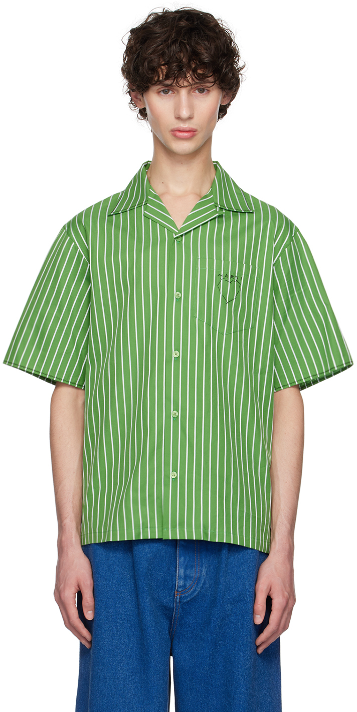 Green Striped Shirt