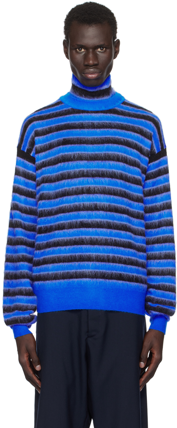 マルニ グラデーション ウール モヘア ニット セーター メンズ クルー