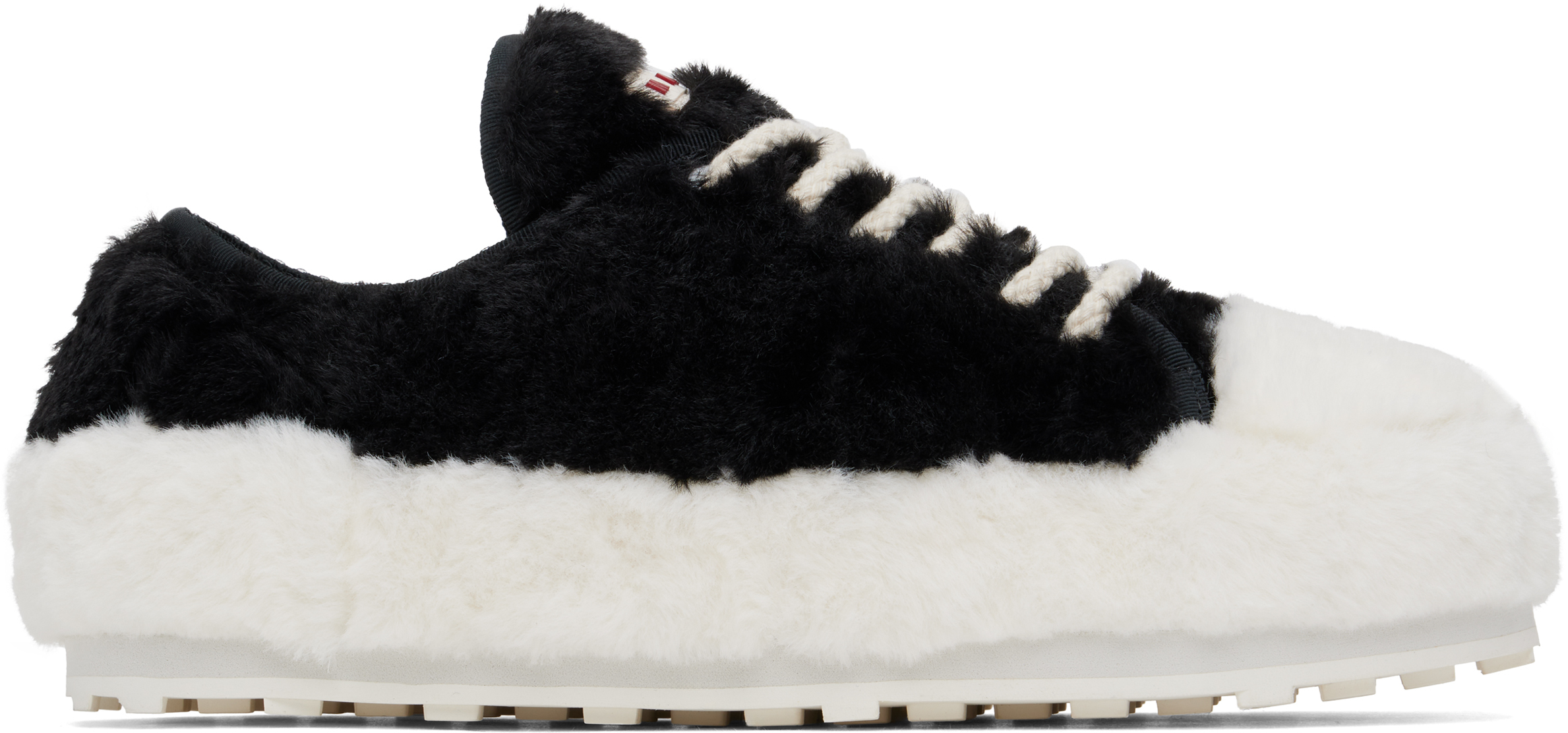 Black & White Teddy Tennis Sneakers