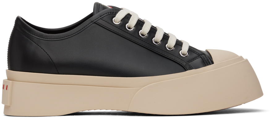 Shop Marni Black Nappa Leather Pablo Sneakers In 00n99 Black