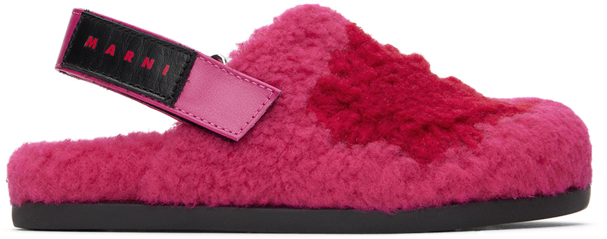 Shop Marni Kids Pink Fussbett Sandals In Var 1