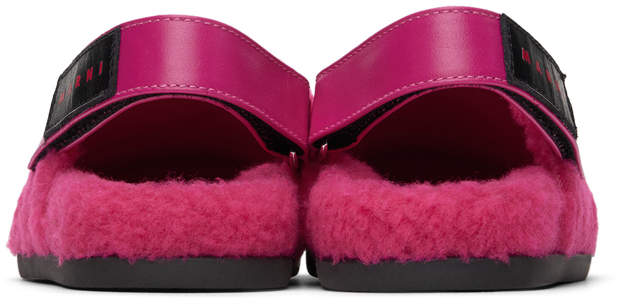 Marni Kids Pink Fussbett Sandals In Var 1