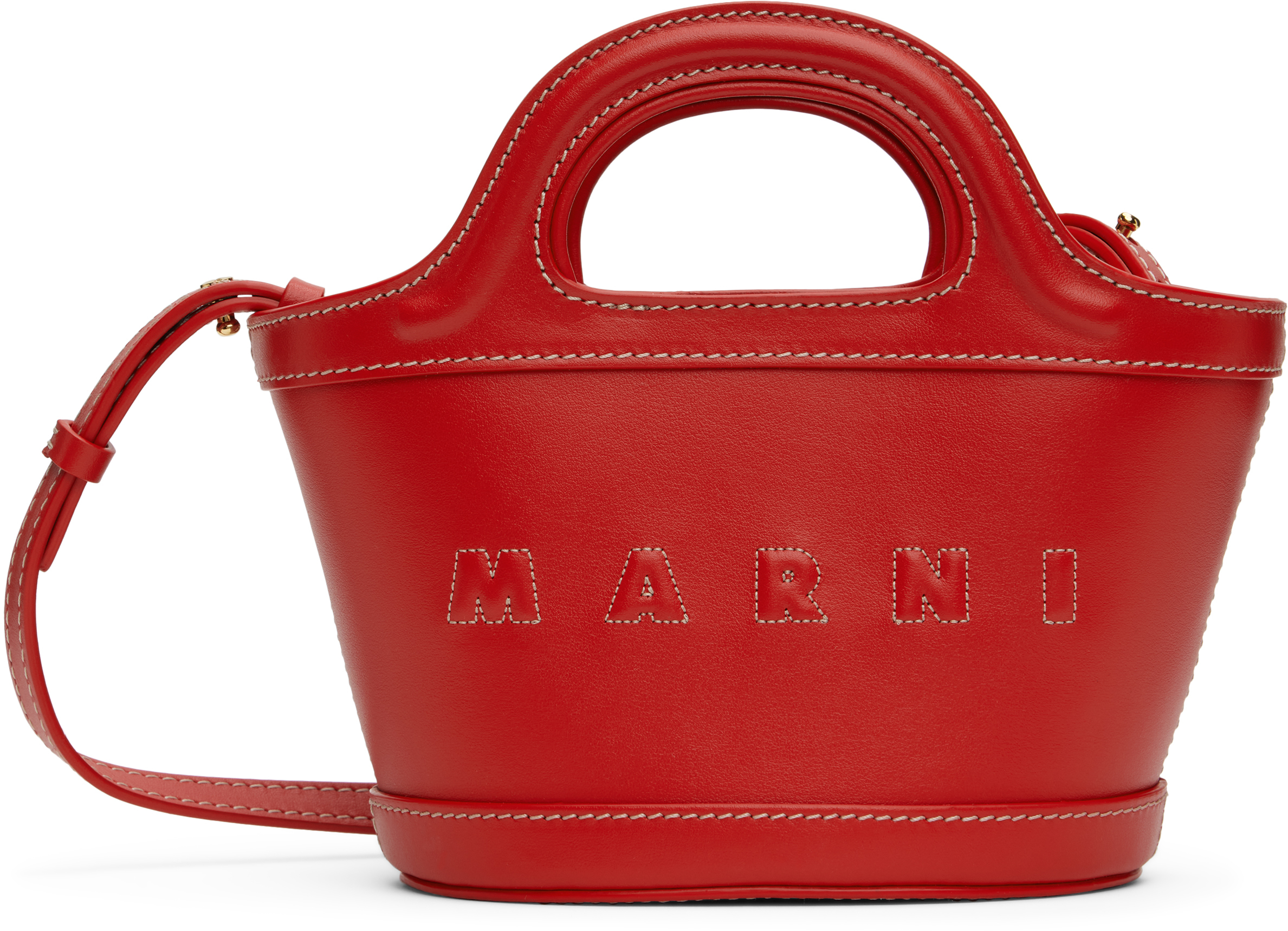 MARNI KIDS RED TROPICALIA BAG 