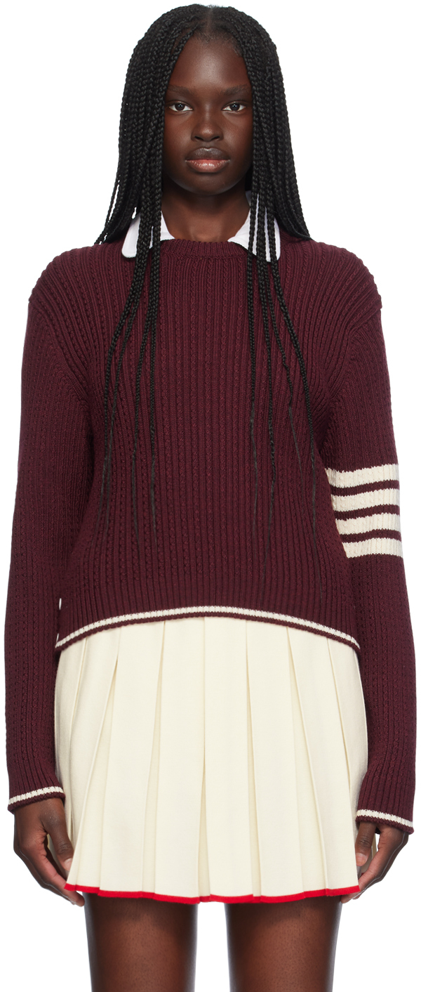 Thom Browne Sweater In 616 Dk Red