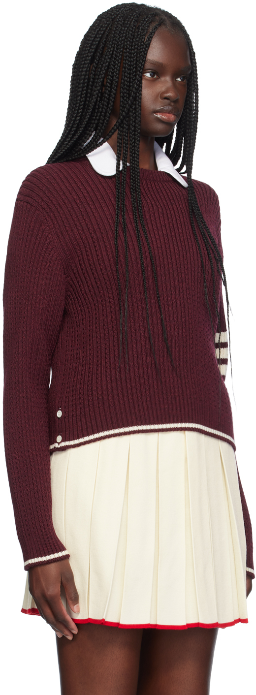 Thom Browne Sweater In 616 Dk Red