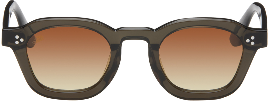 Shop Akila Brown Logos Sunglasses In Umber / Gradient Amb