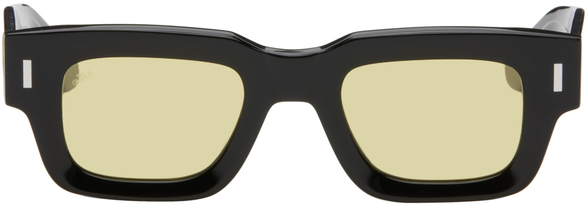 Shop Akila Black Ares Sunglasses In Black/yellow