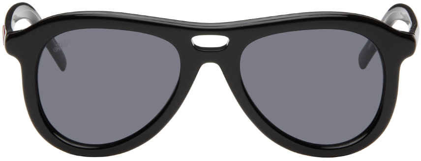 Shop Akila Black Miracle Sunglasses In Black / Black