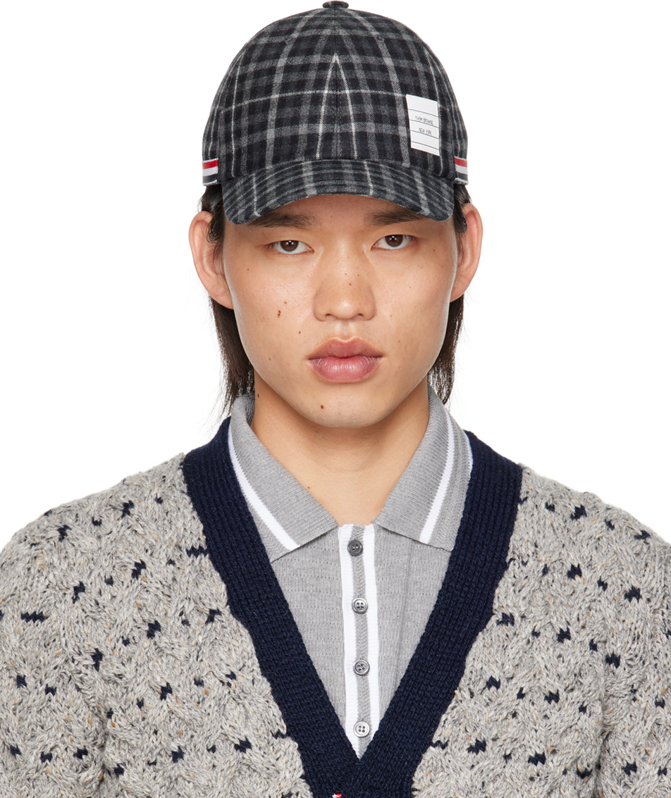 Shop Thom Browne Gray Classic 6-panel Cap In 015 Charcoal