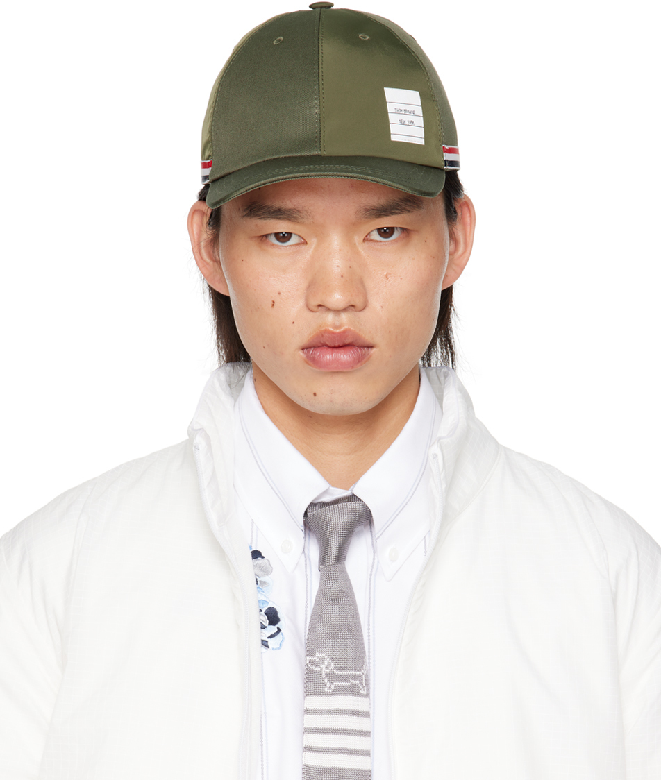 Shop Thom Browne Green Classic Twill 6-panel Cap In 320 Dk Green