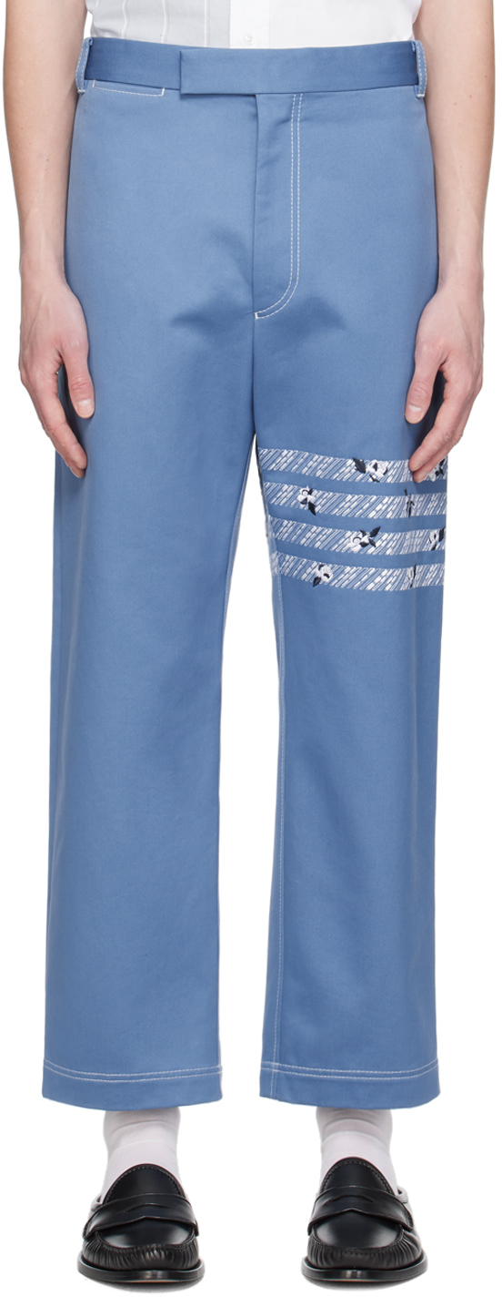 Blue 4-Bar Trousers