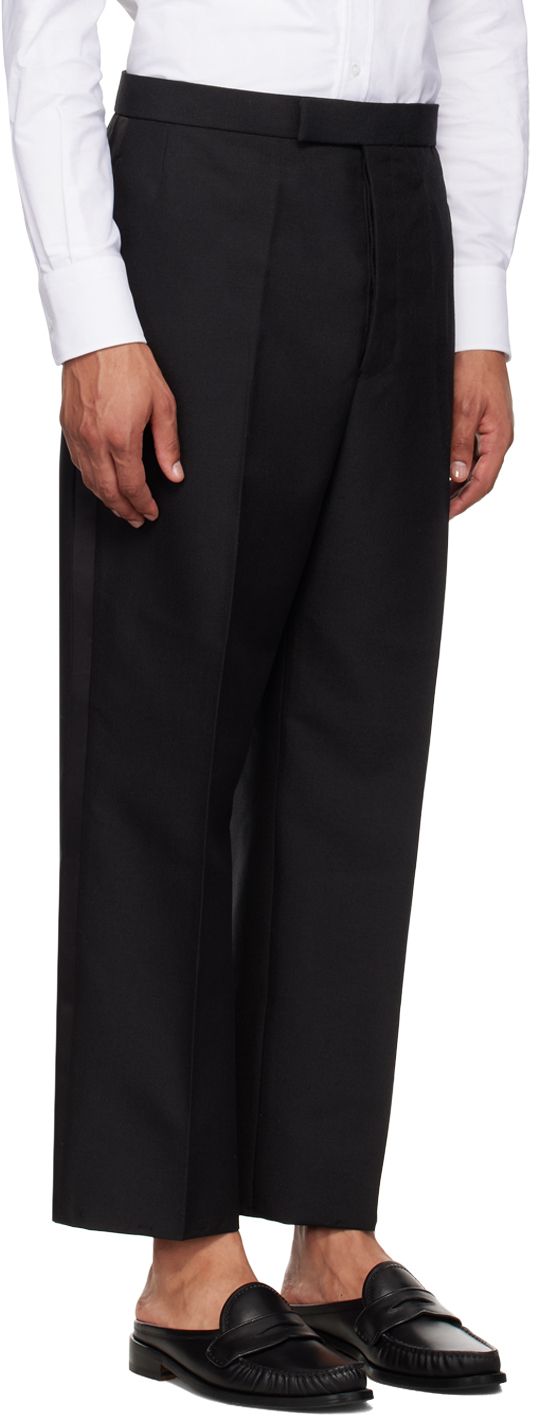 Thom Browne Utility Garment Dyed Chino Pants In 001 Black