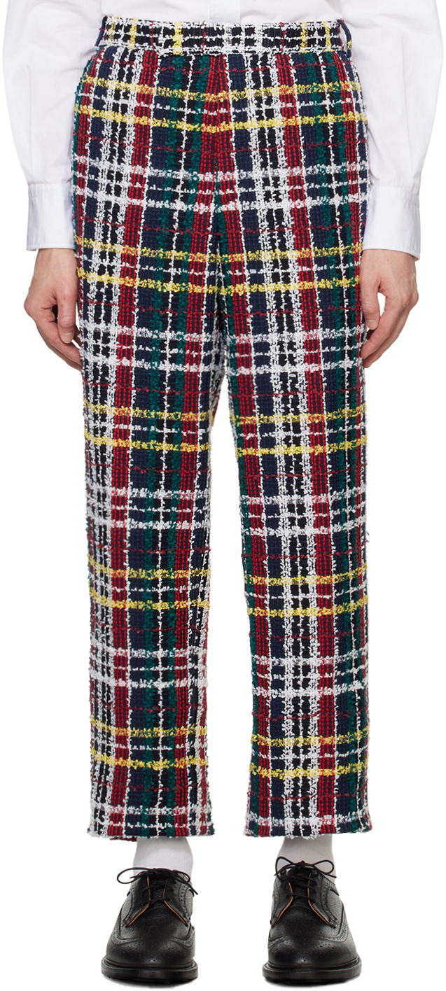 Shop Thom Browne Multicolor Hunting Tartan Eyelash Trousers In 996 Seasonal Multi