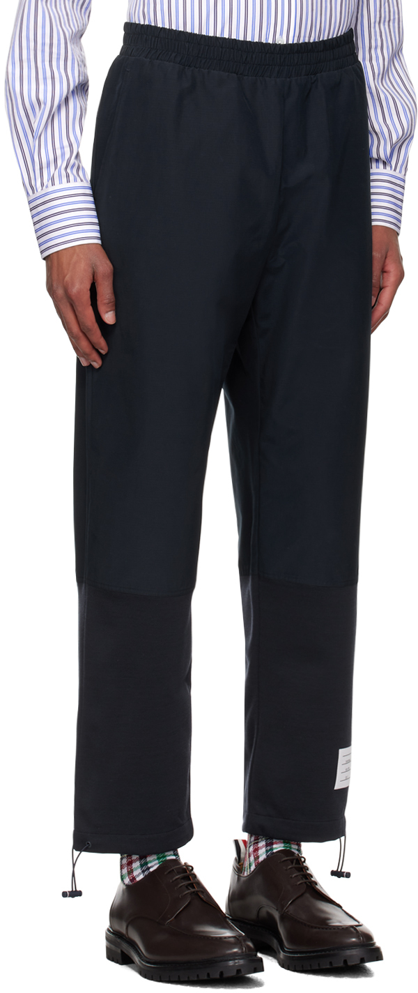 Thom Browne Navy Milano Combo Sweatpants In 415 Navy