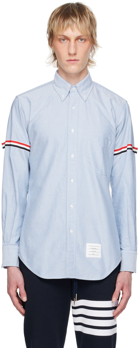 Thom Browne: Blue Armbands Shirt | SSENSE