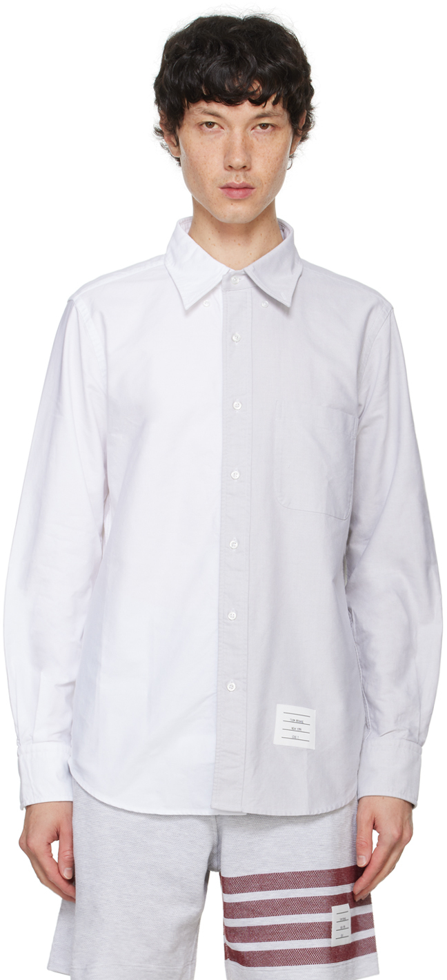 White & Gray Funmix Oxford Shirt