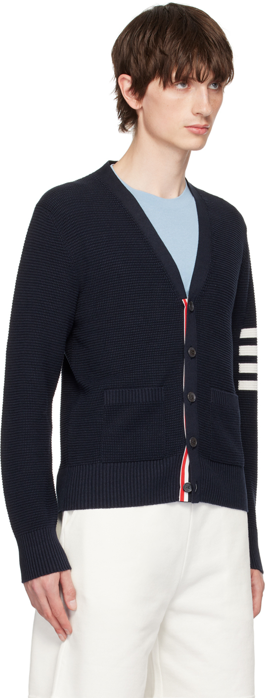 Thom Browne Navy 4-bar Cardigan In 415 Navy