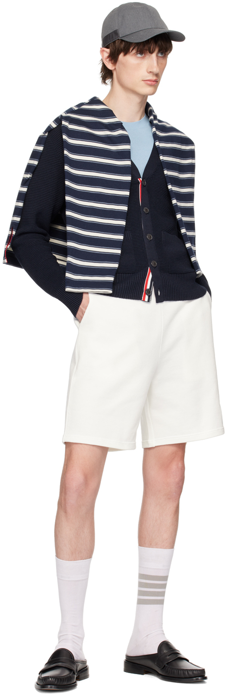 Thom Browne Navy 4-bar Cardigan In 415 Navy
