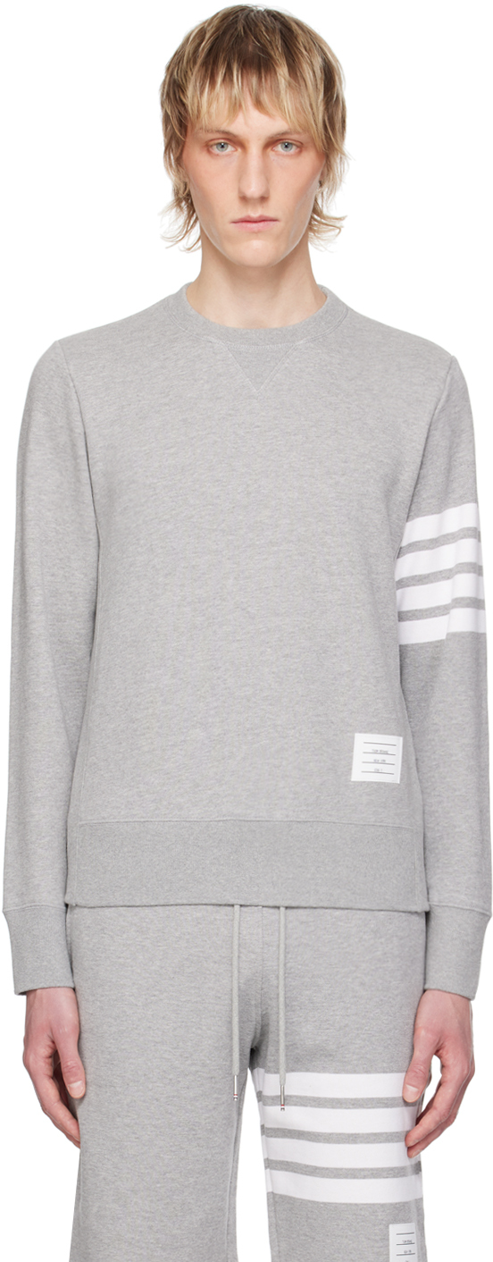 Thom Browne: Gray 4-Bar Sweatshirt | SSENSE