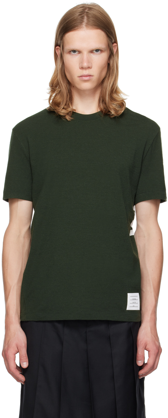 Green 4-Bar T-Shirt by Thom Browne on Sale