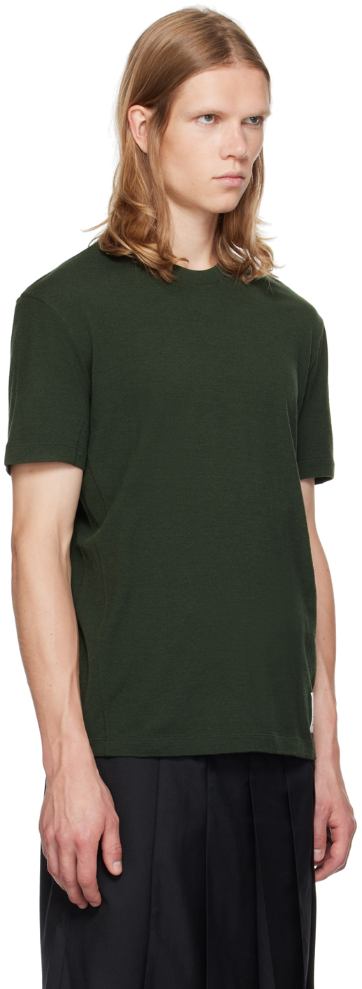 Thom Browne Green 4-bar T-shirt In 350 Green
